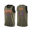 Men Nike Phoenix Suns #13 Steve Nash Green Salute to Service NBA Swingman Jersey