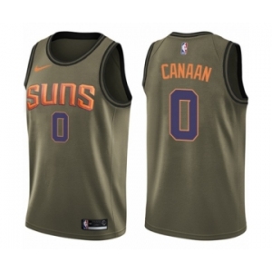 Men's Nike Phoenix Suns #0 Isaiah Canaan Swingman Green Salute to Service NBA Jersey