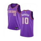 Men's Nike Phoenix Suns #10 Leandro Barbosa Swingman Purple NBA Jersey - 2018-19 City Edition