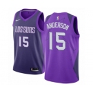 Men's Nike Phoenix Suns #15 Ryan Anderson Authentic Purple NBA Jersey - City Edition