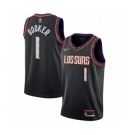 Men's Phoenix Suns #1 Devin Booker Authentic Black Basketball Jersey - 2019-20 City Edition