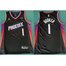 Men's Phoenix Suns #1 Devin Booker Black 2025 Statement Edition Stitched Basketball Jersey1