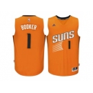 Men's Phoenix Suns #1 Devin Booker adidas Orange Swingman climacool Jersey