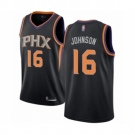 Men's Phoenix Suns #16 Tyler Johnson Authentic Black Basketball Jersey Statement Edition