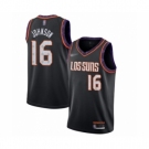 Men's Phoenix Suns #16 Tyler Johnson Swingman Black Basketball Jersey 2019-20 City Edition