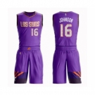 Men's Phoenix Suns #16 Tyler Johnson Swingman Purple Basketball Suit Jersey - City Edition