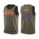 Men's Phoenix Suns #20 Dario Saric Swingman Green Salute to Service Basketball Jersey