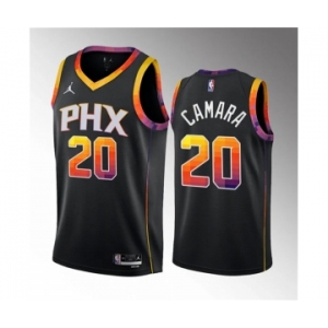 Men's Phoenix Suns #20 Toumani Camara Black 2023 Draft Statement Edition Stitched Basketball Jersey