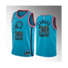 Men's Phoenix Suns #20 Toumani Camara Blue 2023 Draft City Edition Stitched Basketball Jersey