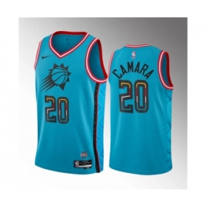 Men's Phoenix Suns #20 Toumani Camara Blue 2023 Draft City Edition Stitched Basketball Jersey