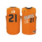 Men's Phoenix Suns #21 Alex Len adidas Orange Swingman Alternate Jersey