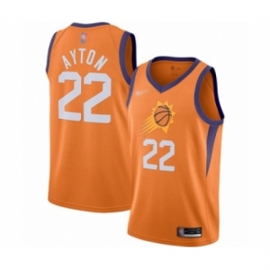 Men's Phoenix Suns #22 Deandre Ayton Authentic Orange Finished Basketball Jersey - Statement Edition