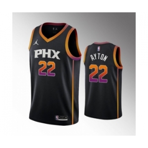 Men's Phoenix Suns #22 Deandre Ayton Balck Stitched Basketball Jersey