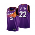 Men's Phoenix Suns #22 Deandre Ayton Purple Stitched Basketball Jersey