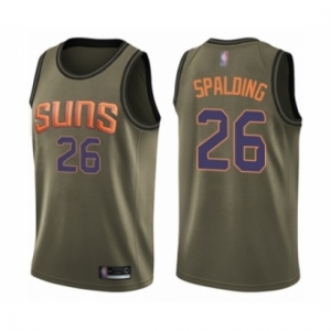 Men's Phoenix Suns #26 Ray Spalding Swingman Green Salute to Service Basketball Jersey