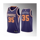 Men's Phoenix Suns #35 Kevin Durant Purple Icon Edition With NO.6 Patch Stitched Basketball Jersey