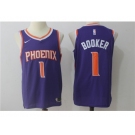 Nike NBA Phoenix Suns #1 Devin Booker Jersey 2017-18 New Season Purple Jersey