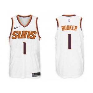 Nike NBA Phoenix Suns #1 Devin Booker Jersey 2017-18 New Season White Jersey