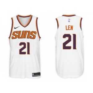 Nike NBA Phoenix Suns #21 Alex Len Jersey 2017-18 New Season White Jersey