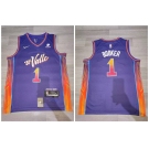 Suns #1 Devin Booker Purple Nike 2023-24 City Edition Swingman Jersey