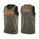 Youth Nike Phoenix Suns #0 Isaiah Canaan Swingman Green Salute to Service NBA Jersey