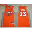 Youth Phoenix Suns #13 Steve Nash Orange Stitched NBA Adidas Revolution 30 Swingman Jersey