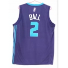 Men Charlotte Hornets #2 Ball  Purple 2021 New NBA Jersey