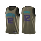 Men Nike Charlotte Hornets #12 Dwight Howard Green Salute to Service NBA Swingman Jersey