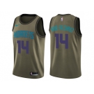 Men Nike Charlotte Hornets #14 Michael Kidd-Gilchrist Green Salute to Service NBA Swingman Jersey