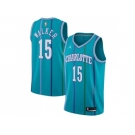 Men Nike Charlotte Hornets #15 Kemba Walker Aqua NBA Jordan Swingman Hardwood Classics Jersey