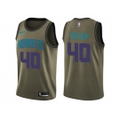 Men Nike Charlotte Hornets #40 Cody Zeller Green Salute to Service NBA Swingman Jersey