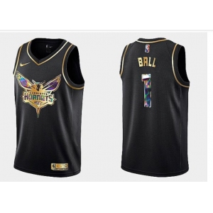 Men's Charlotte Hornets #1 Lamelo Ball  2022-2023 Golden Edition jerseys