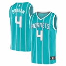 Men's Charlotte Hornets #4 Devonte' Graham Fanatics Branded Teal 2020-21 Fast Break Replica Jersey