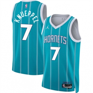 Men's Charlotte Hornets #7 Kon Knueppel Teal 2025 Draft Icon Edition Stitched Basketball Jersey