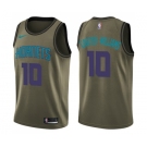 Men's Nike Charlotte Hornets #10 Michael Carter-Williams Swingman Green Salute to Service NBA Jersey