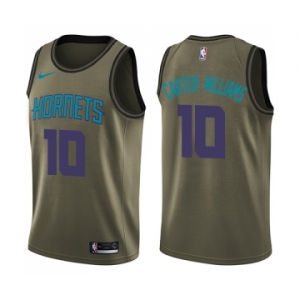 Men's Nike Charlotte Hornets #10 Michael Carter-Williams Swingman Green Salute to Service NBA Jersey
