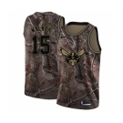 Men's Nike Charlotte Hornets #15 Kemba Walker Swingman Camo Realtree Collection NBA Jersey