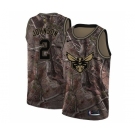 Men's Nike Charlotte Hornets #2 Larry Johnson Swingman Camo Realtree Collection NBA Jersey