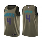 Men's Nike Charlotte Hornets #4 Devonte Graham Swingman Green Salute to Service NBA Jersey