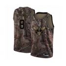 Men's Nike Charlotte Hornets #8 Bismack Biyombo Swingman Camo Realtree Collection NBA Jersey