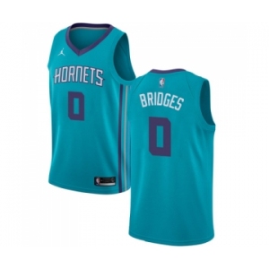 Men's Nike Jordan Charlotte Hornets #0 Miles Bridges Swingman Teal NBA Jersey - Icon Edition