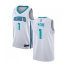 Men's Nike Jordan Charlotte Hornets #1 Malik Monk Swingman White NBA Jersey - Association Edition