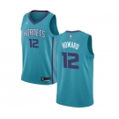 Men's Nike Jordan Charlotte Hornets #12 Dwight Howard Authentic Teal NBA Jersey - Icon Edition