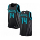 Men's Nike Jordan Charlotte Hornets #14 Michael Kidd-Gilchrist Authentic Black NBA Jersey - 2018-19 City Edition