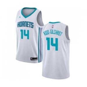 Men's Nike Jordan Charlotte Hornets #14 Michael Kidd-Gilchrist Swingman White NBA Jersey - Association Edition