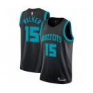 Men's Nike Jordan Charlotte Hornets #15 Kemba Walker Swingman Black NBA Jersey - 2018-19 City Edition