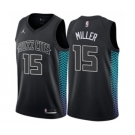 Men's Nike Jordan Charlotte Hornets #15 Percy Miller Swingman Black NBA Jersey - City Edition