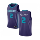 Men's Nike Jordan Charlotte Hornets #2 Marvin Williams Swingman Purple NBA Jersey Statement Edition