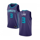 Men's Nike Jordan Charlotte Hornets #3 Jeremy Lamb Swingman Purple NBA Jersey Statement Edition