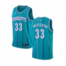 Men's Nike Jordan Charlotte Hornets #33 Alonzo Mourning Swingman Aqua Hardwood Classics NBA Jersey